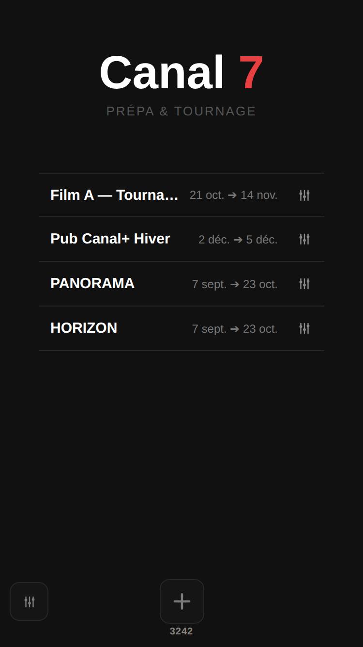 Accueil de Canal 7