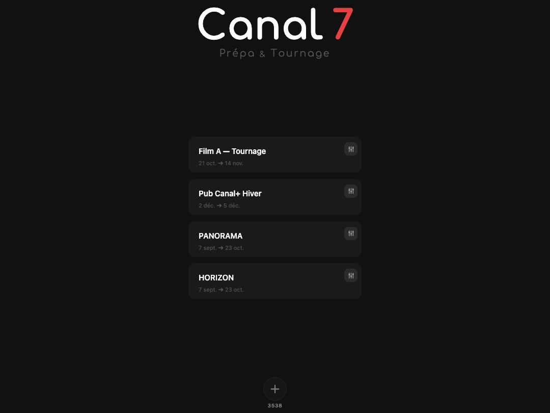Canal 7 sur tablette